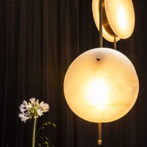 LAMP VIGO ROUND MIEL-ALABASTER