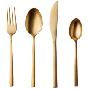 S/16 COUVERT POUR 4 PERSONNES DORES