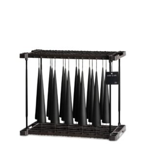 CONE CANDLES RAW BLACK