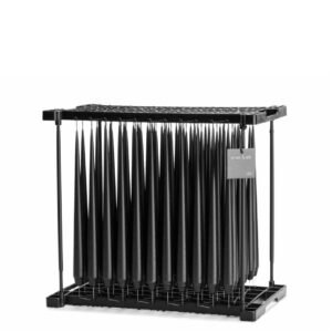 TAPER CANDLES RAW BLACK