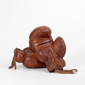GANTS DE BOXE VINTAGE 1920- COGNAC
