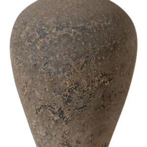 VASE HAUT TERRACOTTA PATINE GRISE MARRON