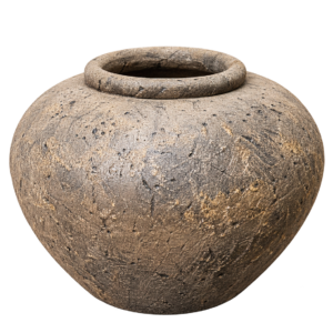 VASE TERRACOTTA PATINE GRISE MARRON