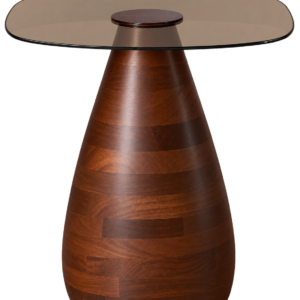 TABLE D'APPOINT TOP EN VERRE GANACHE