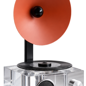 CRYSTAL PHONOGRAPH ORANGE